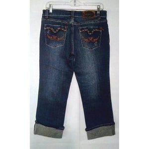 Pricxy Ladies Capri Jeans Size 8 Blue (30x22)